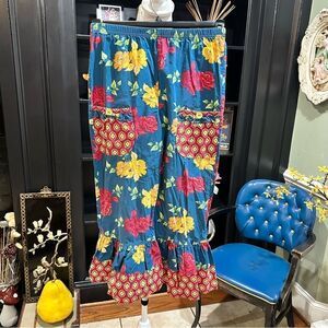Eleanor Rose Kids Ruffle Floral Pants Size 10-12